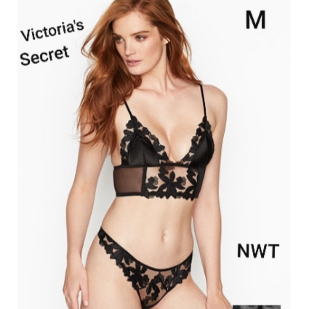 M NWT VS BLACK DRAGON LACE THONG STUNNING SEXY